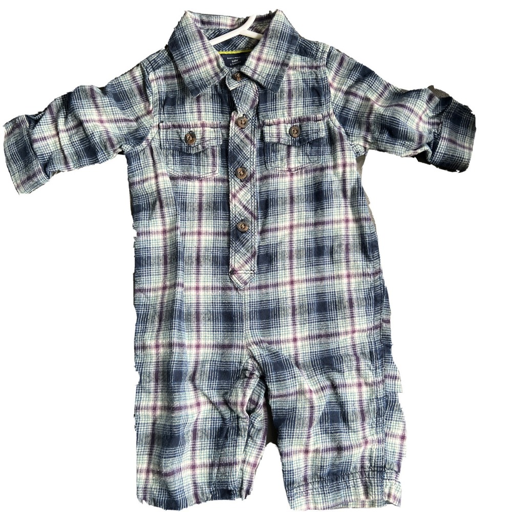 Baby Gap 3-6‎ month flannel jumpsuit